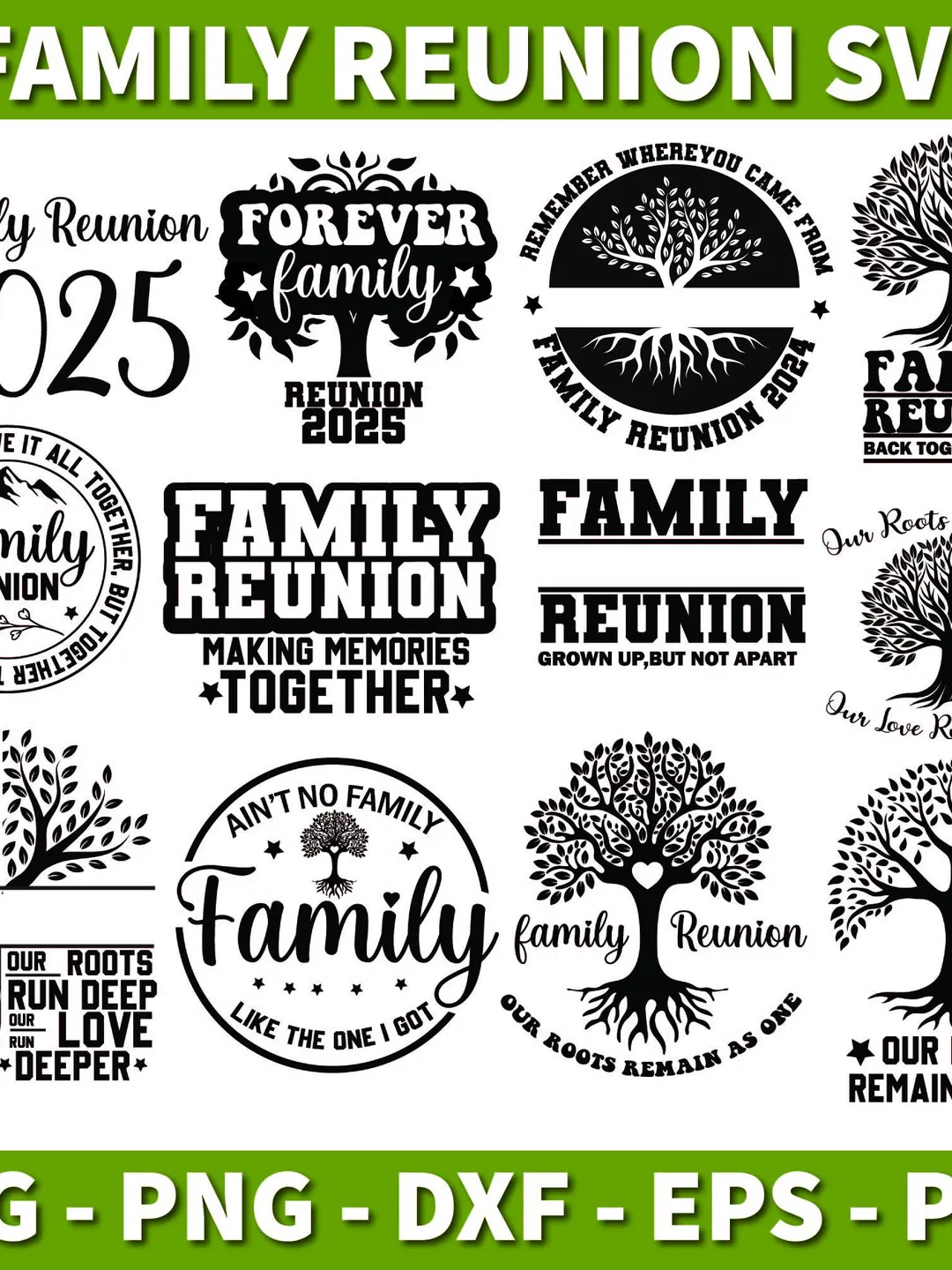 Family Reunion SVG Bundle, Tree Design, Vacation T-Shirt (Digital Download)