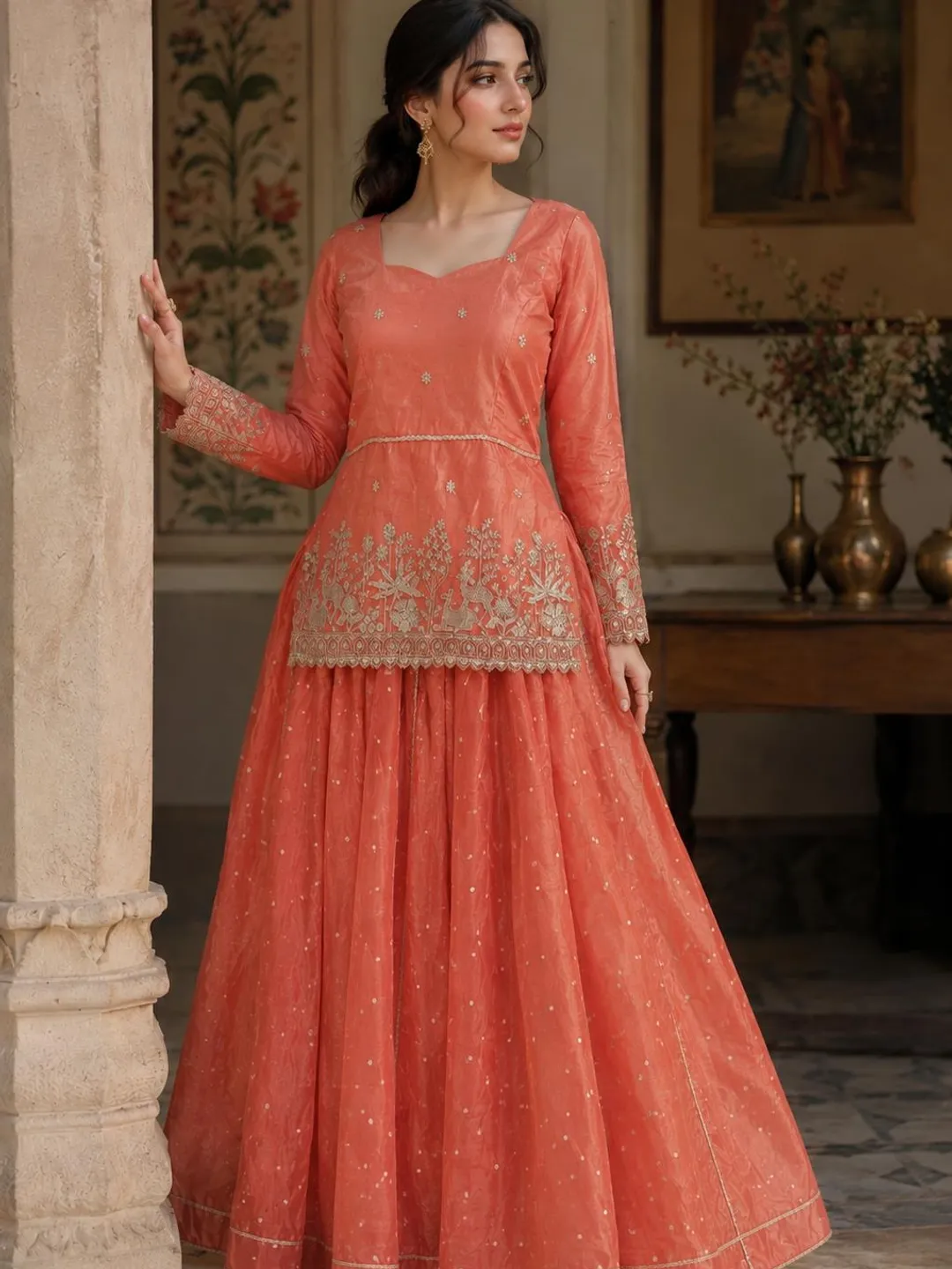 pink and orange dress wedding guest annabelmonsky on LTK