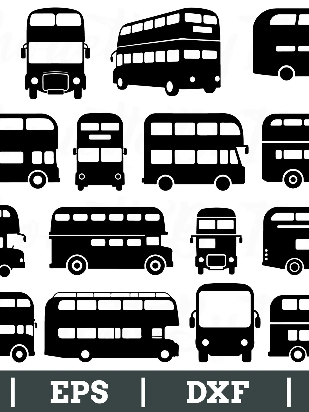 Double Decker Bus Svg, Double Decker Bus Silhouette, Double Decker Bus ...