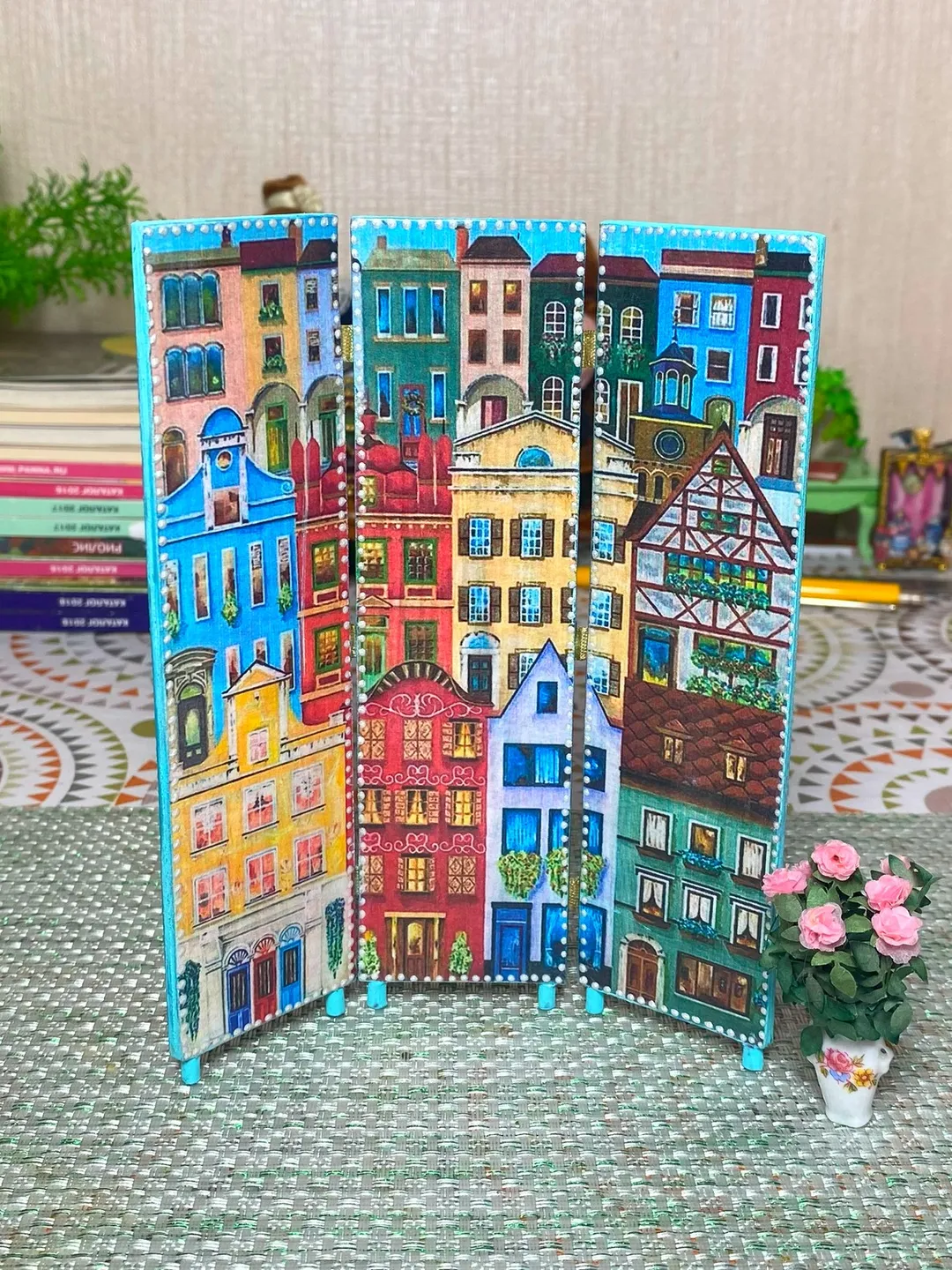 Screen for a dollhouse. 1:12. doll furniture, doll miniature, doll accessories.