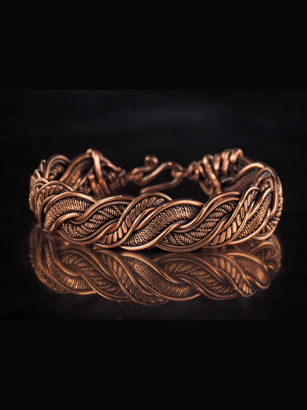 Wire wrapped copper bracelet for woman Antique style copper jewelry WireWrapArt