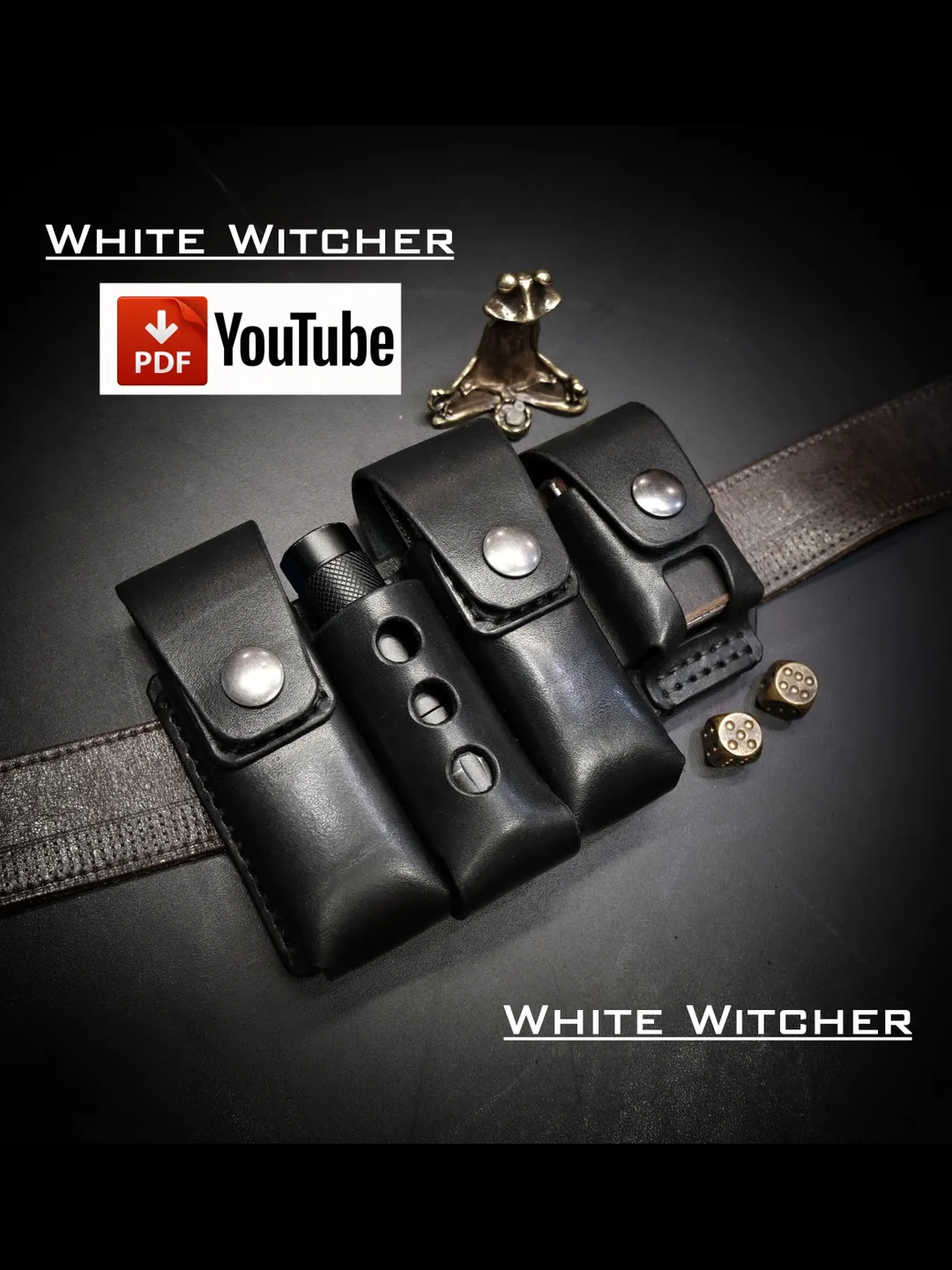 Leather pattern - EDC organizer for Wave, Zippo, knife and flashlight - EDC52