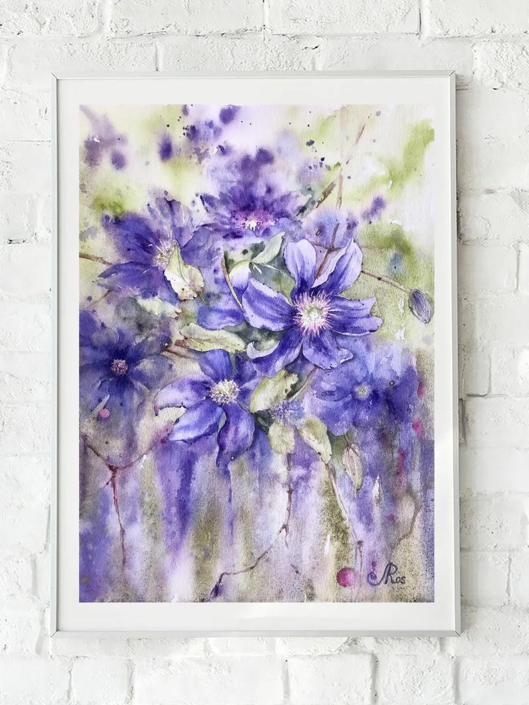 Flowers Original Painting Blooming Painting Watercolor Floral Painting