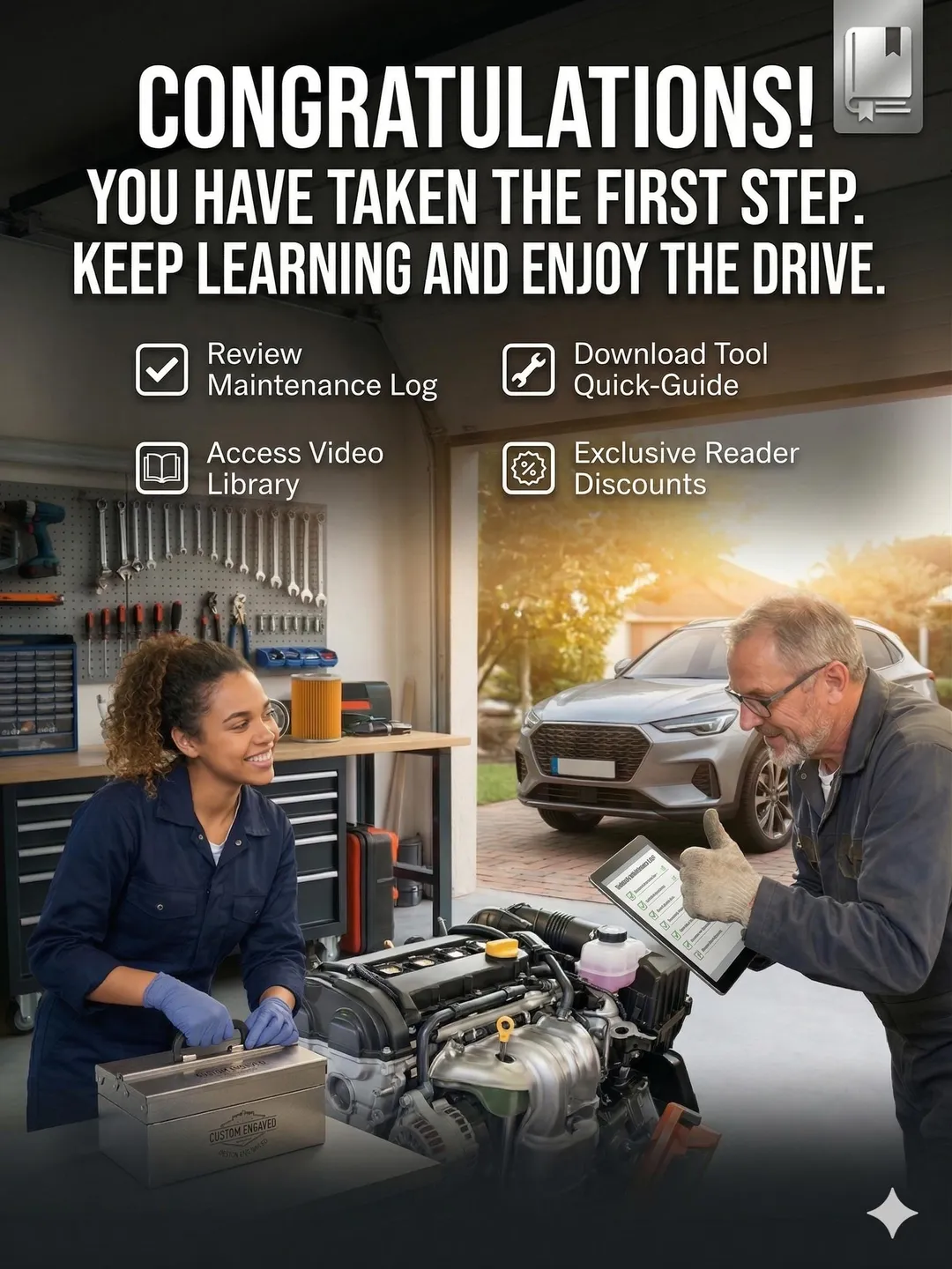 DIY Car Maintenance Guide | Beginner Auto Repair, Log Book (Digital PDF)
