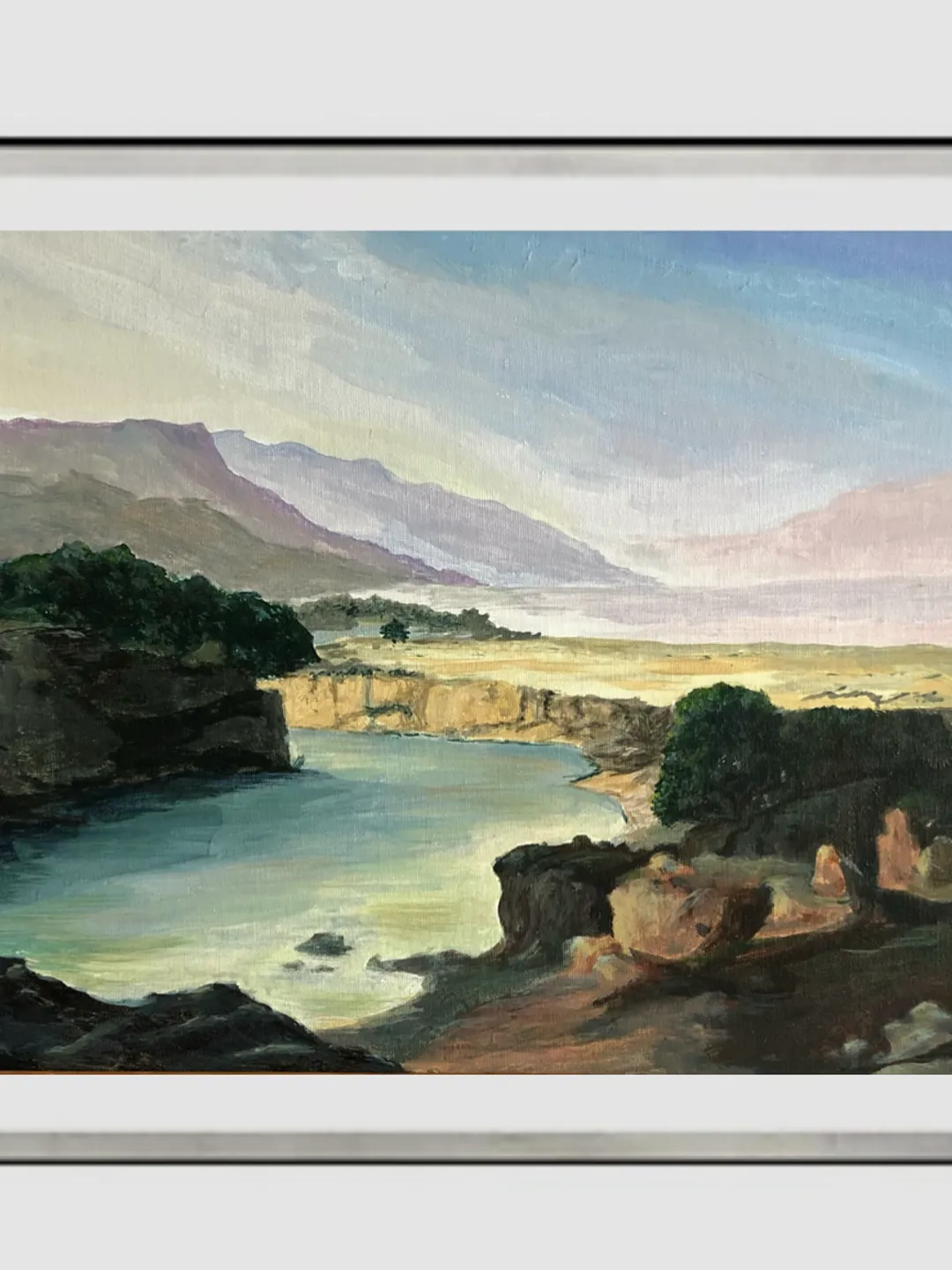 Holy land wall art modern artwork landscape 12 by 16 inches original acrylic painting hand painted