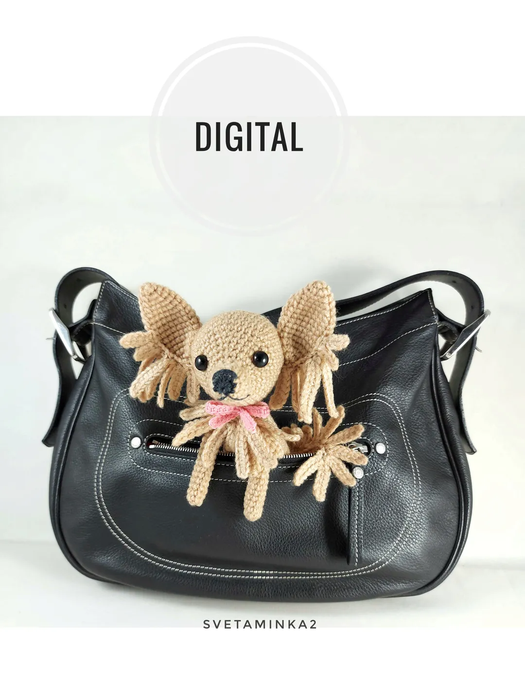 Chihuahua Crochet Pattern Amigurumi Dog. Digital Download. PDF.