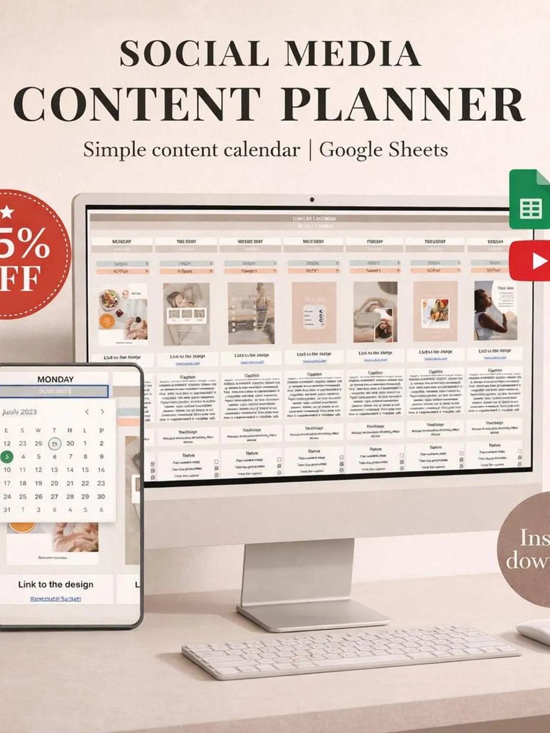 Social Media Planner Canva Templates | 283 Content Planner Pages ...