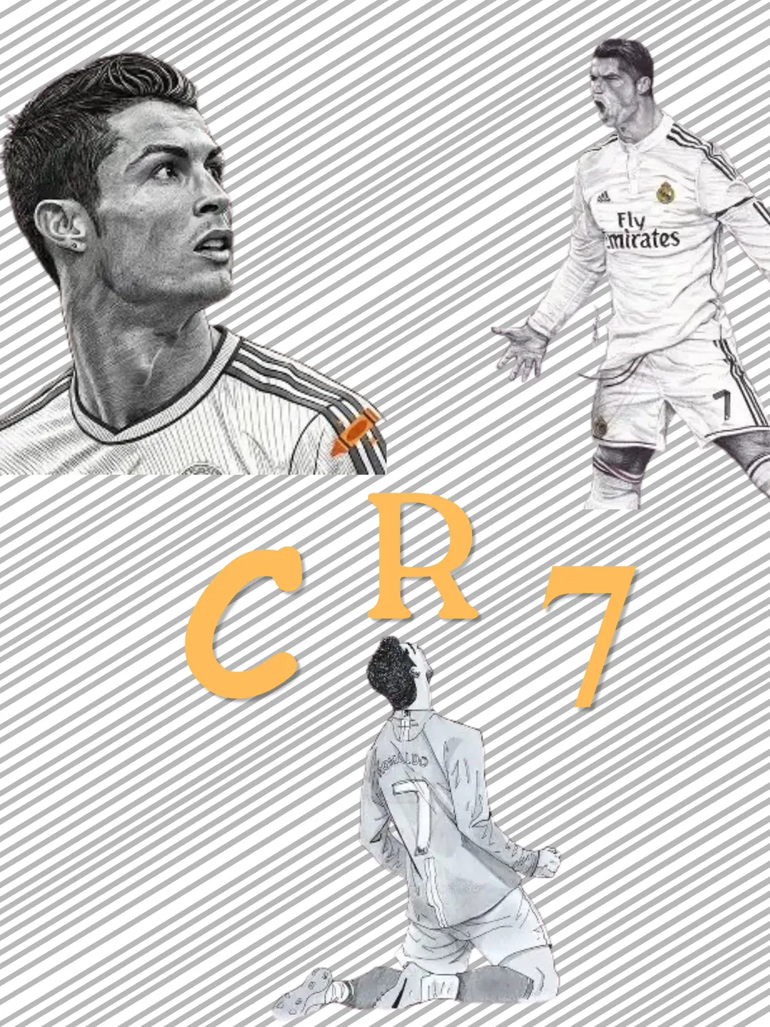 CR7 Ronaldo Sketch T‑Shirt – Limited Edition