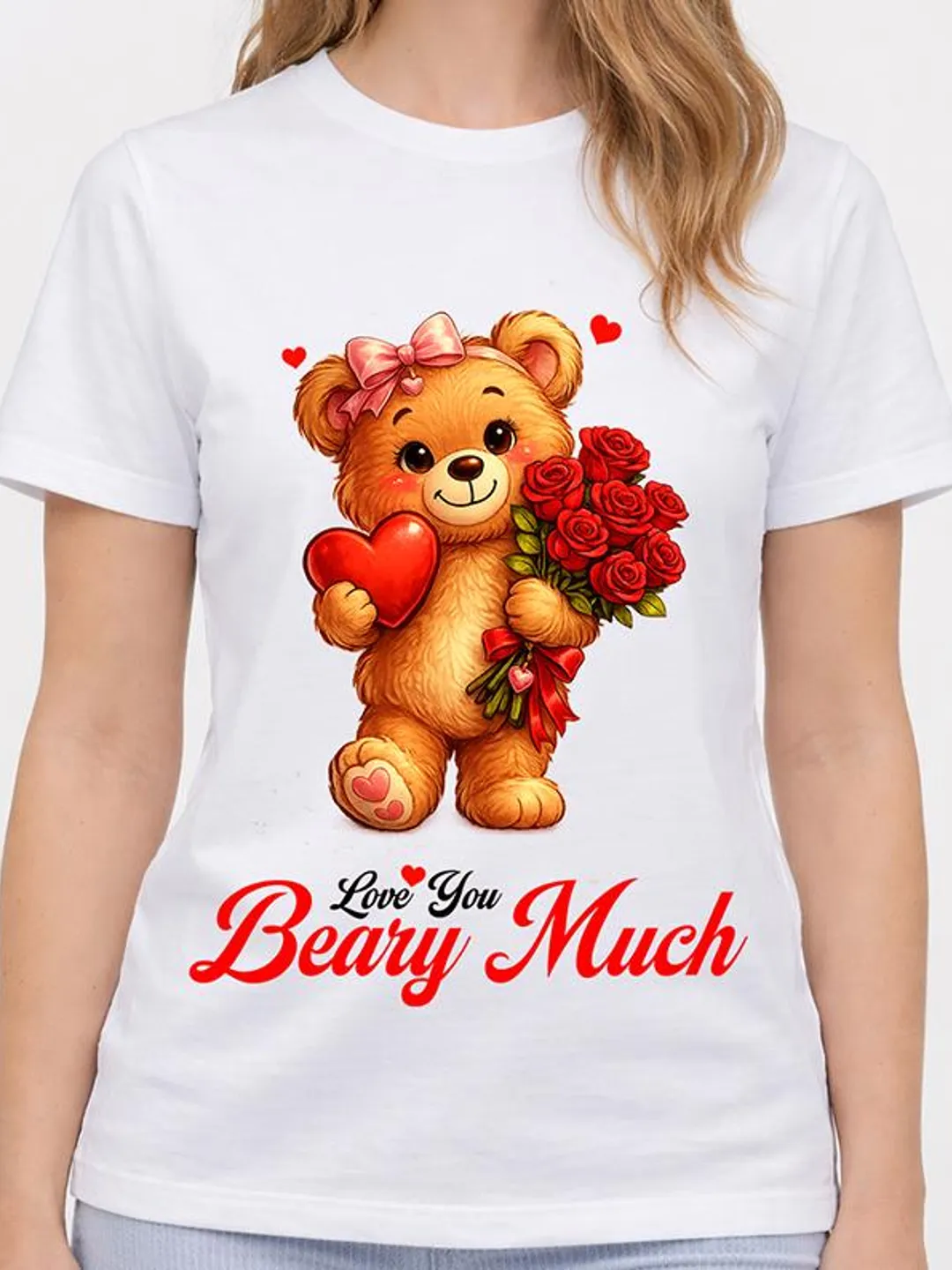 Teddy Bear Valentine's Day PNG, Couple Shirt Design