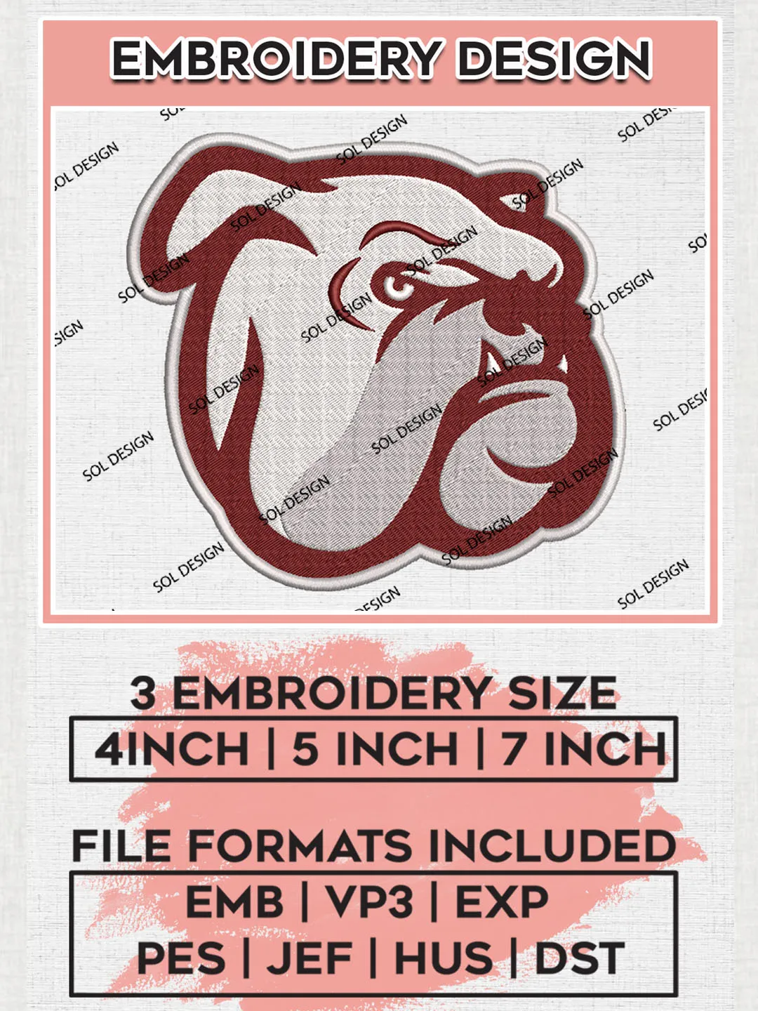 Mississippi State Bulldogs Embroidery Designs, NCAA Logo Machine ...