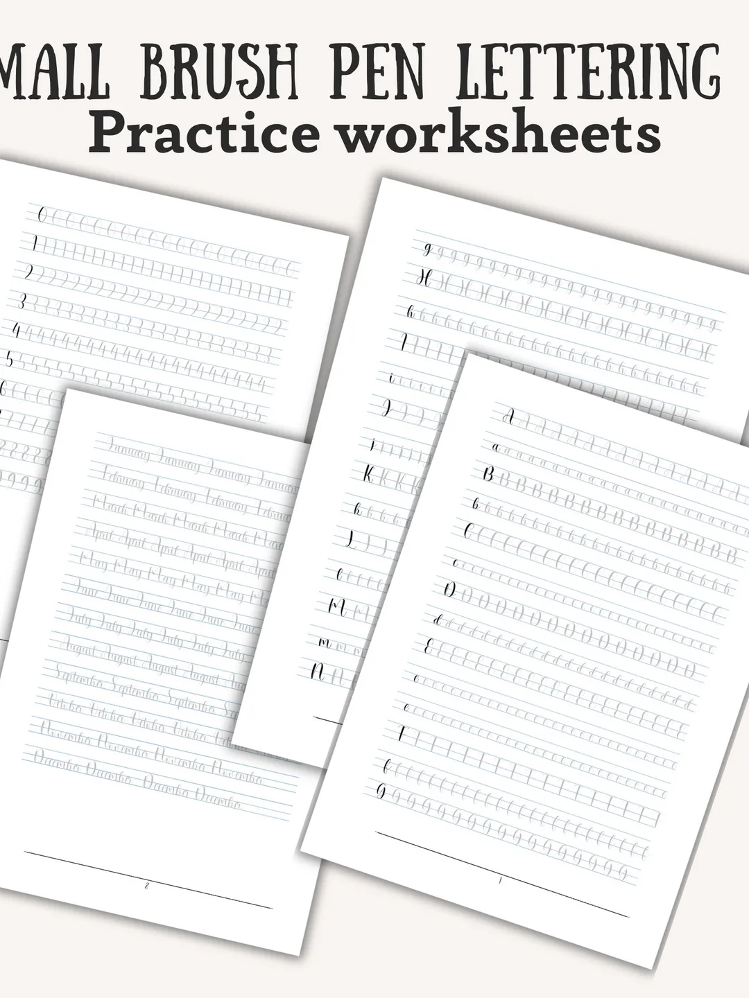 Brush Lettering Worksheets.pdf Brush Lettering Practice for Beginners, Small Brush Pen, Intro Practice ...