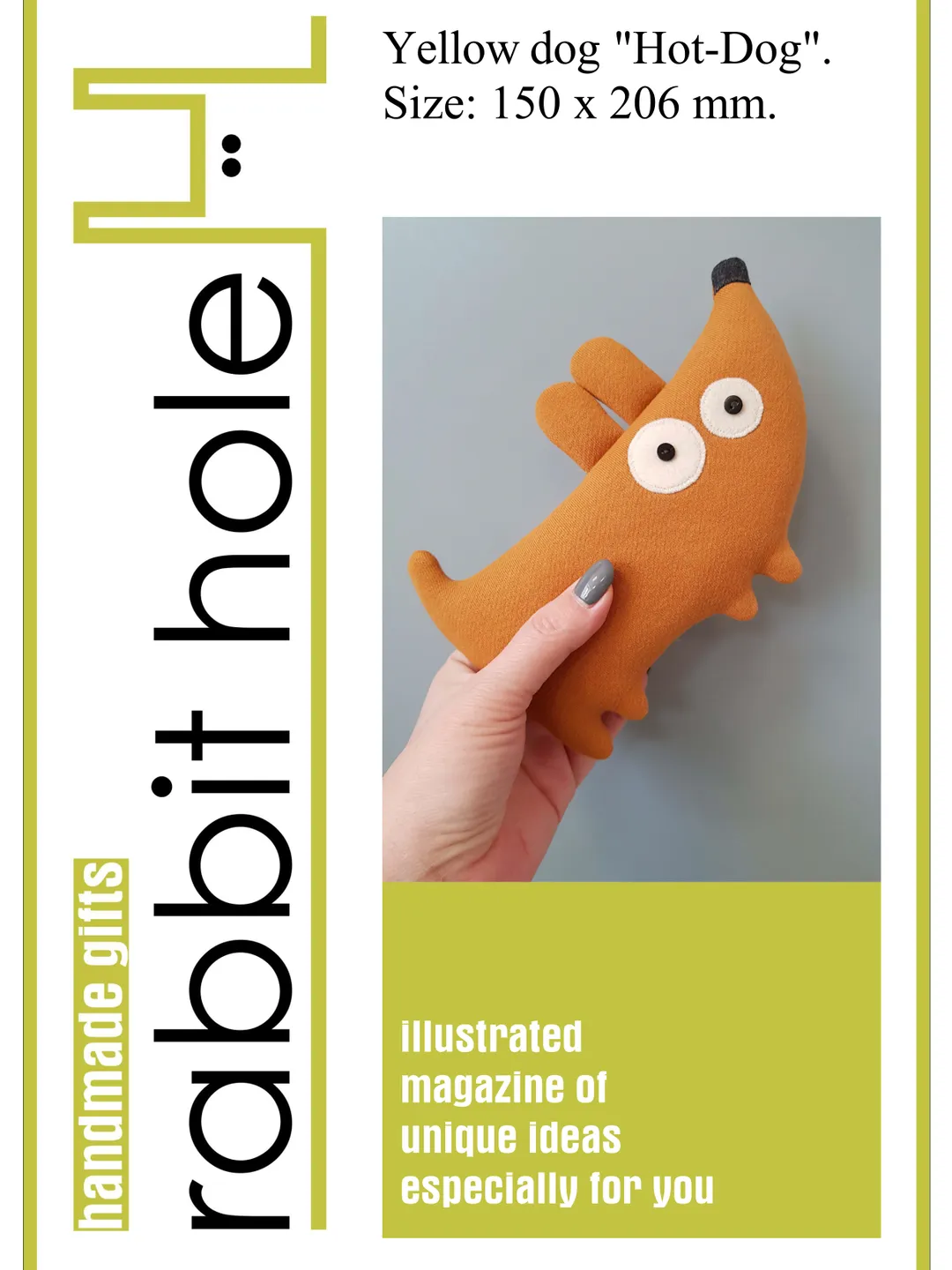 Yellow Dog Sewing pattern PDF, digital tutorial in english, stuffed ...