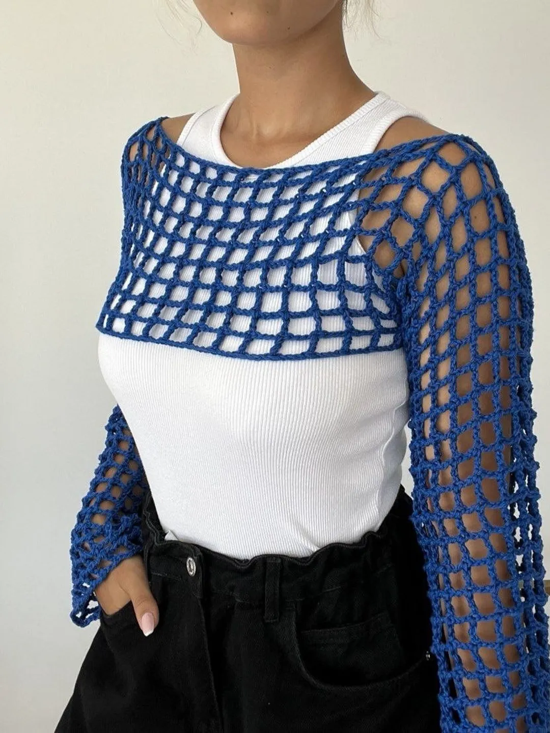 Mesh top, large mesh top, crochet mesh top pattern, crop mesh sweater, crop top, crochet mesh top PDF