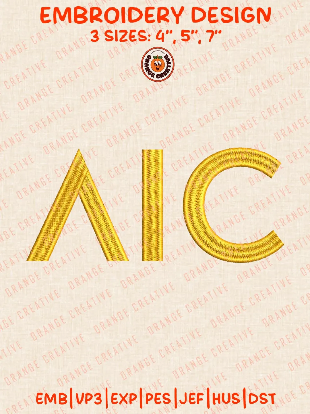 NCAA AIC Logo Embroidery Files, Sport Embroidery Designs, NCAA AIC Yellow Jackets Embroidery, College Football Team Designs, Digital Download
