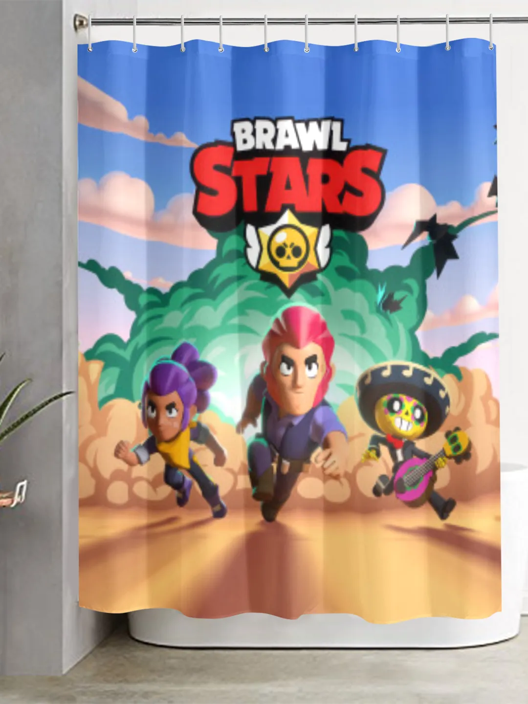 Brawl Stars Shower Curtain