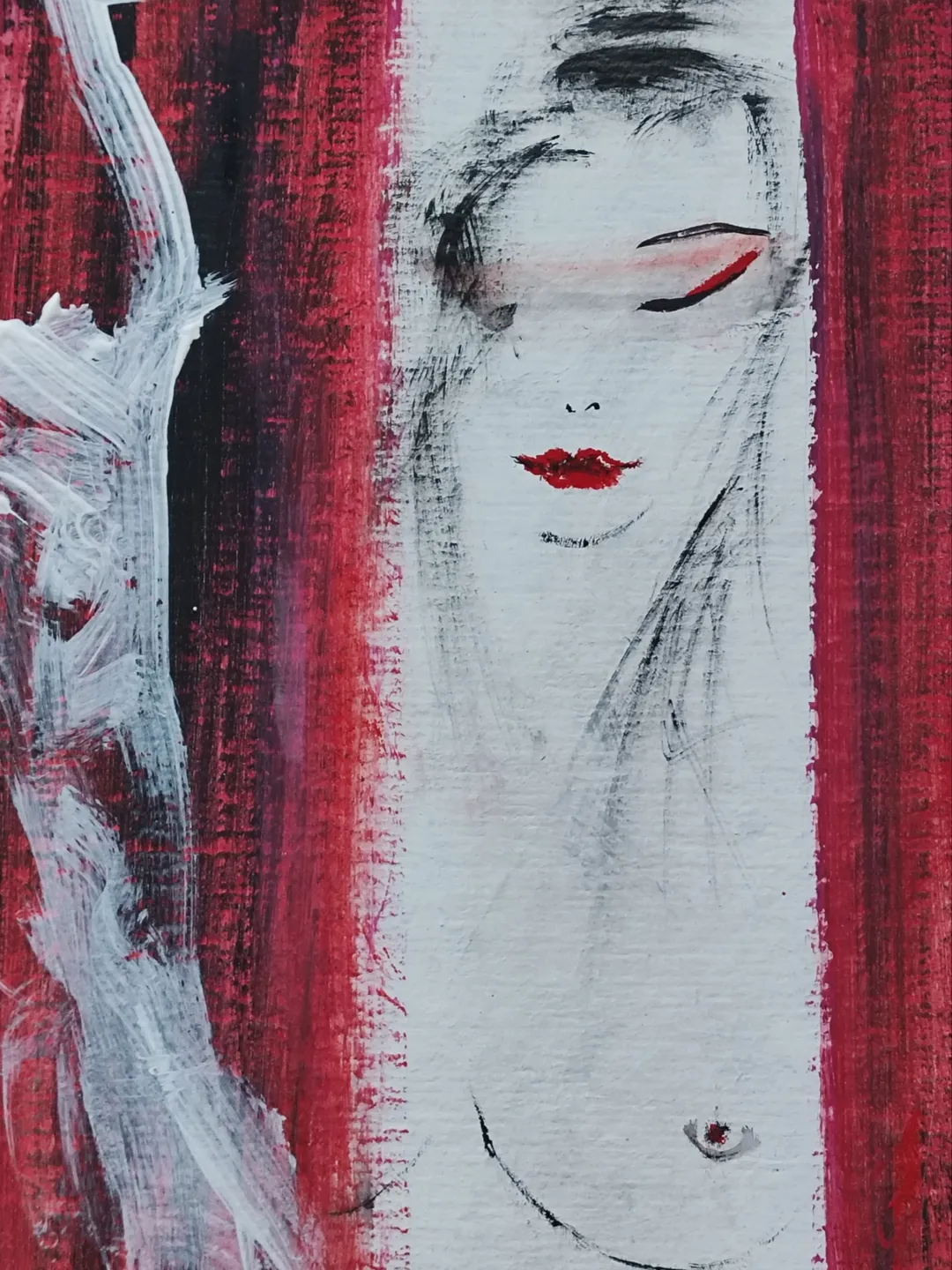 Nude Woman Original painting Wabi-sabi