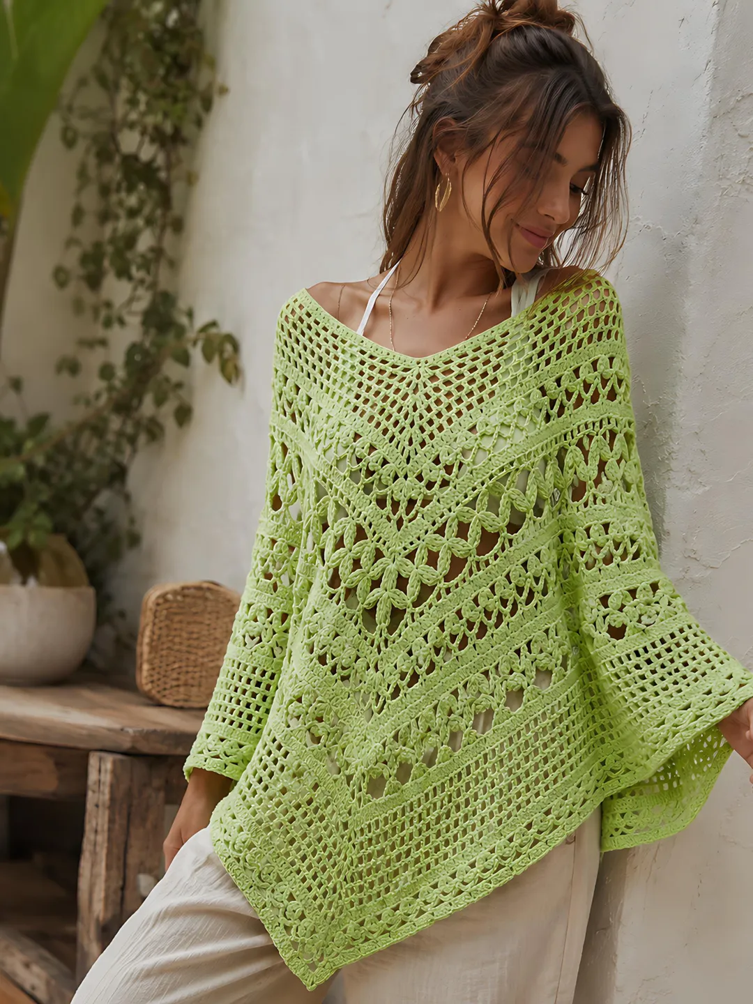 Crochet Poncho Pattern PDF | Celestial Drift Lace Poncho | Merino