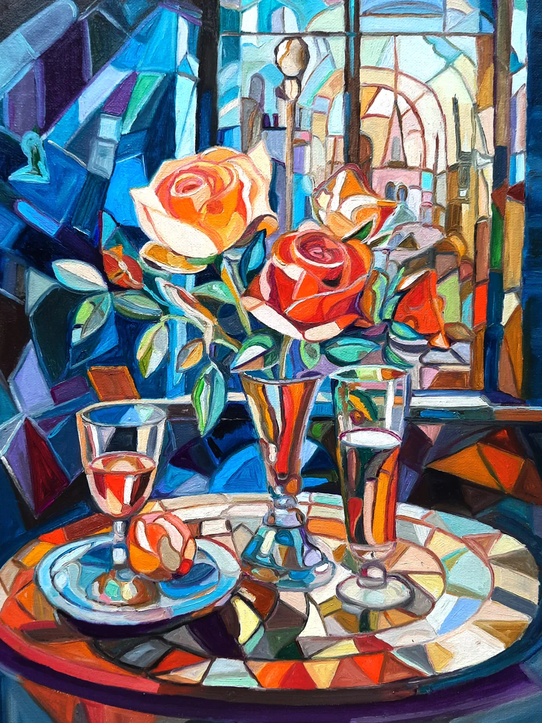 Floral Art Impasto Original Oil painting Oil on canvas