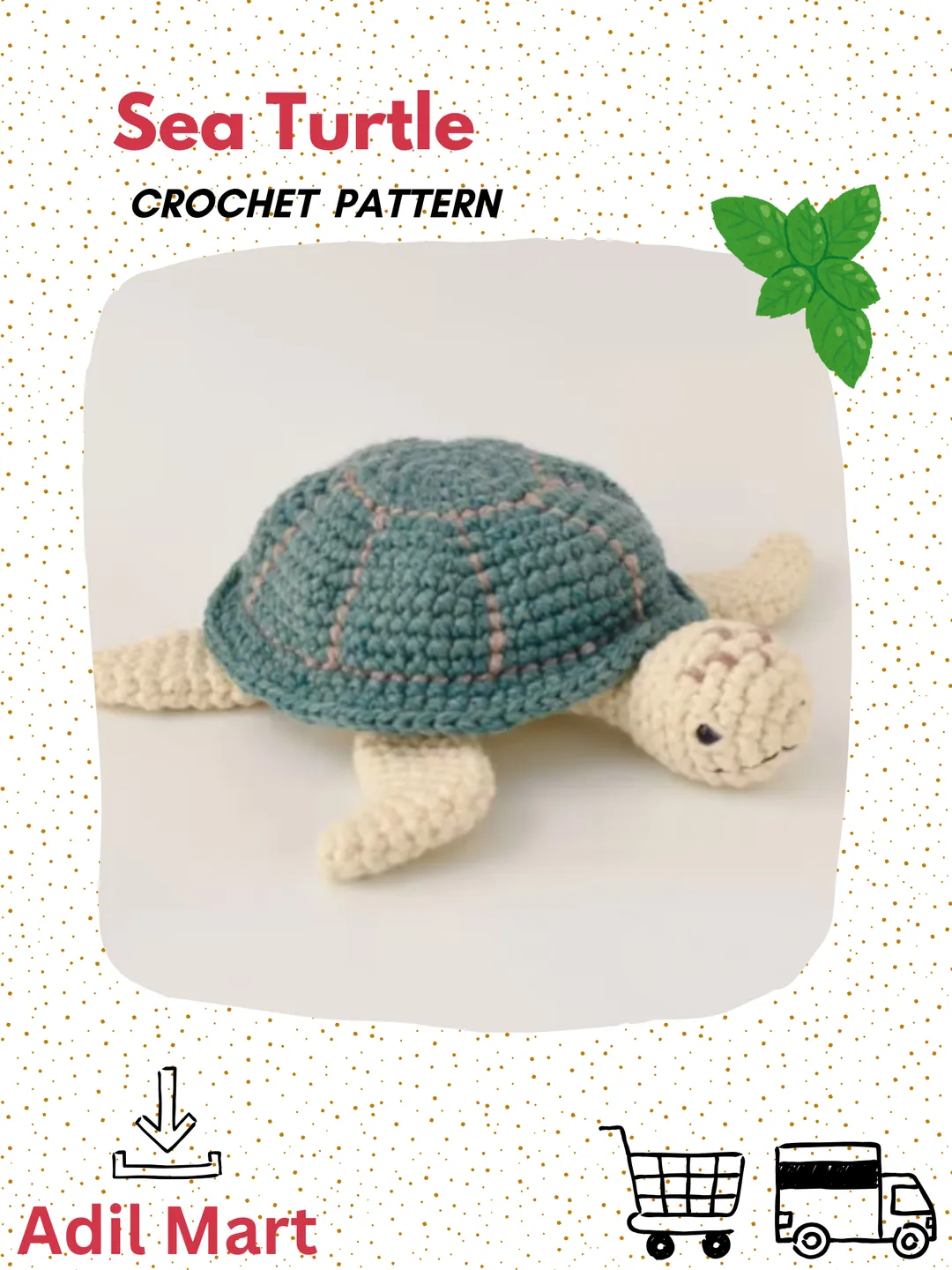 Sea Turtle Crochet Pattern in Wool-Ease Thick & Quick PDF
