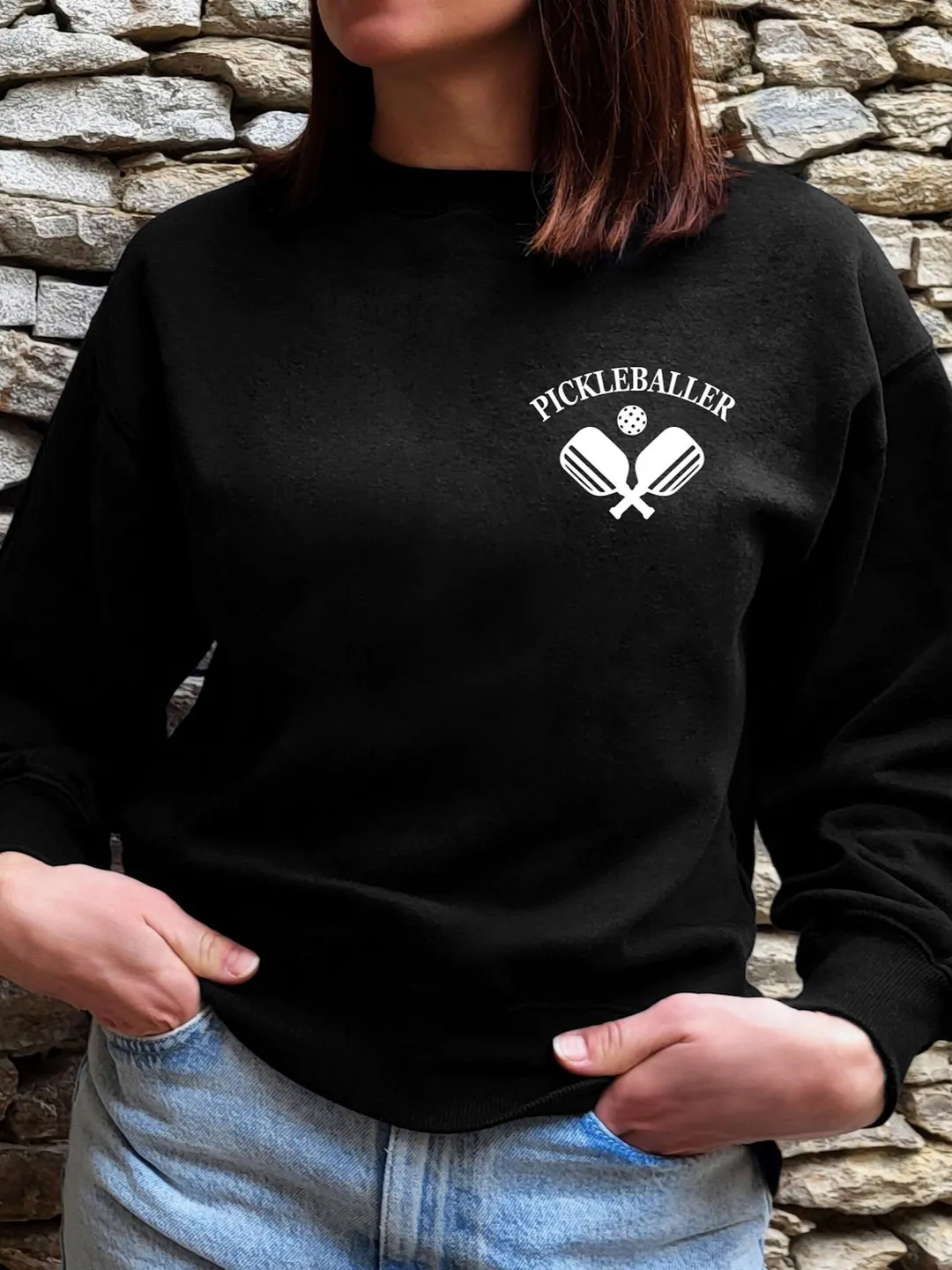 Pickleball Sweatshirt: Humorous Player Design (Unisex and Women’s Sizes)