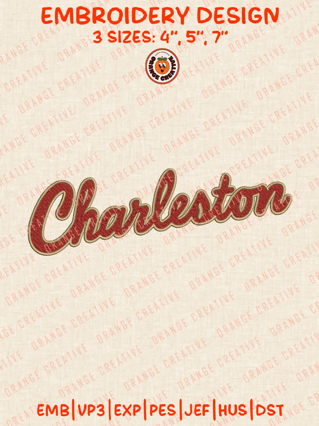 Charleston Word Logo Embroidery Files, Charleston Cougars Team Embroidery Designs, Football Team Machine Embroidery Files, NCAA Charleston Cougars Machine Embroidery, Digital Download