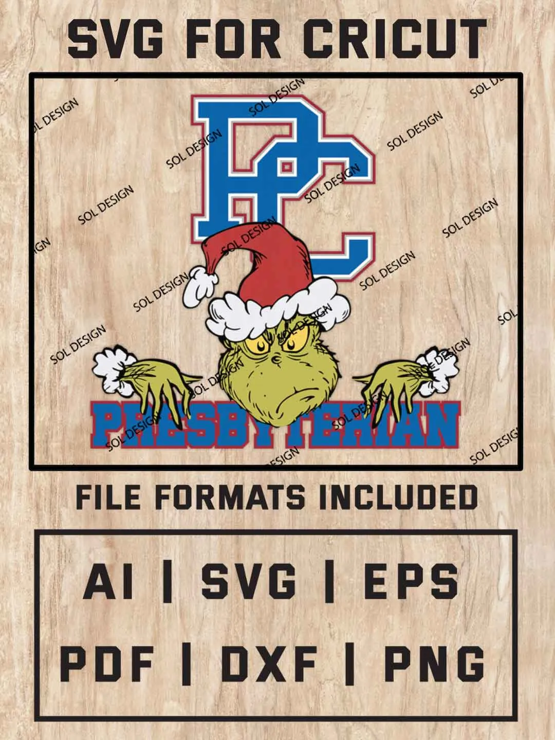 Grinch Presbyterian Blue Hose SVG, NCAA SVG Design, NCAA Presbyterian Blue Hose SVG, NCAA Blue Hose Cricut, Christmas Svg, Grinch svg, Digital Download