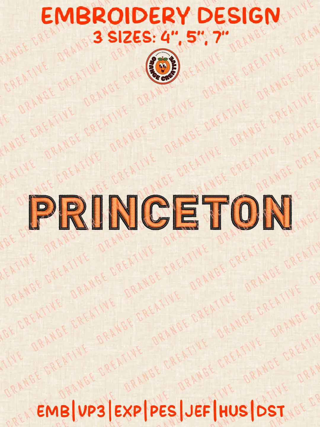 NCAA Princeton Wordmark Logo Embroidery Files, NCAA Princeton Team Embroidery Designs, Princeton Tigers Football Team Machine Embroidery Files, NCAA Machine Embroidery, Digital Download