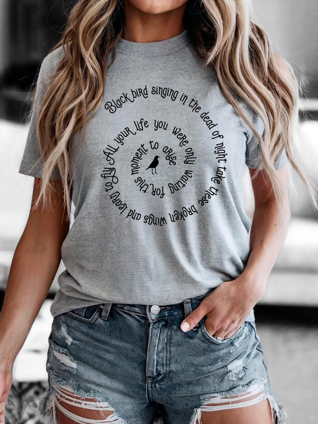 Beatles Blackbird Shirt: Music Lyrics Tee - Unisex and Women’s Casual Style