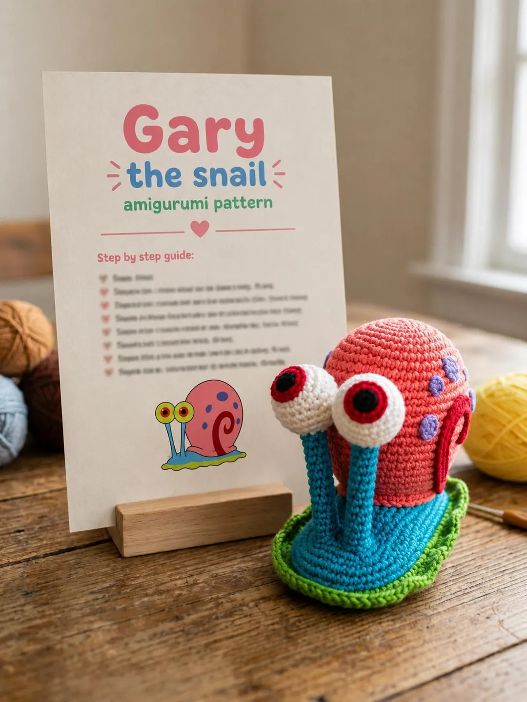 Gary the Snail Crochet Pattern PDF | SpongeBob Amigurumi | SpongeBob ...