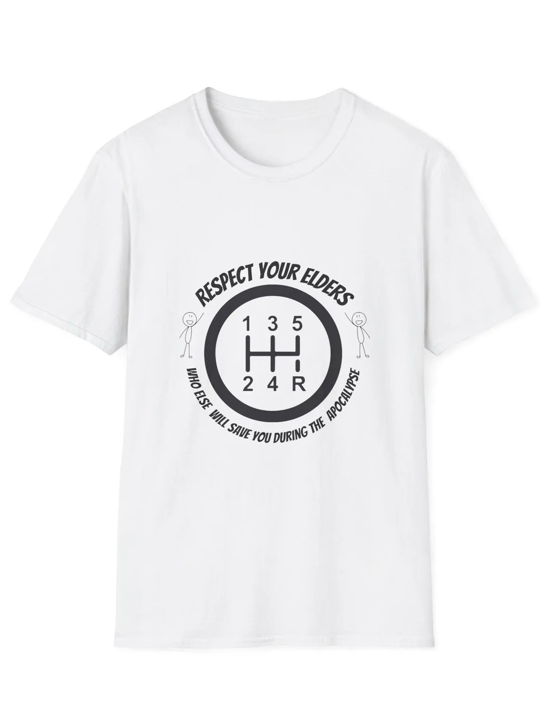 Respect Your Elders Manual Transmission T-Shirt | Gear Shift Design