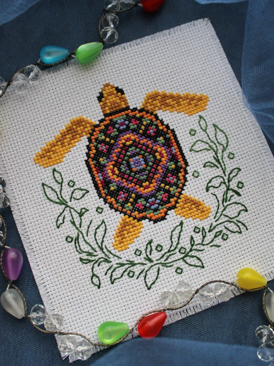 Cross stitch pattern Turtle, easy cross stitch chart for beginners