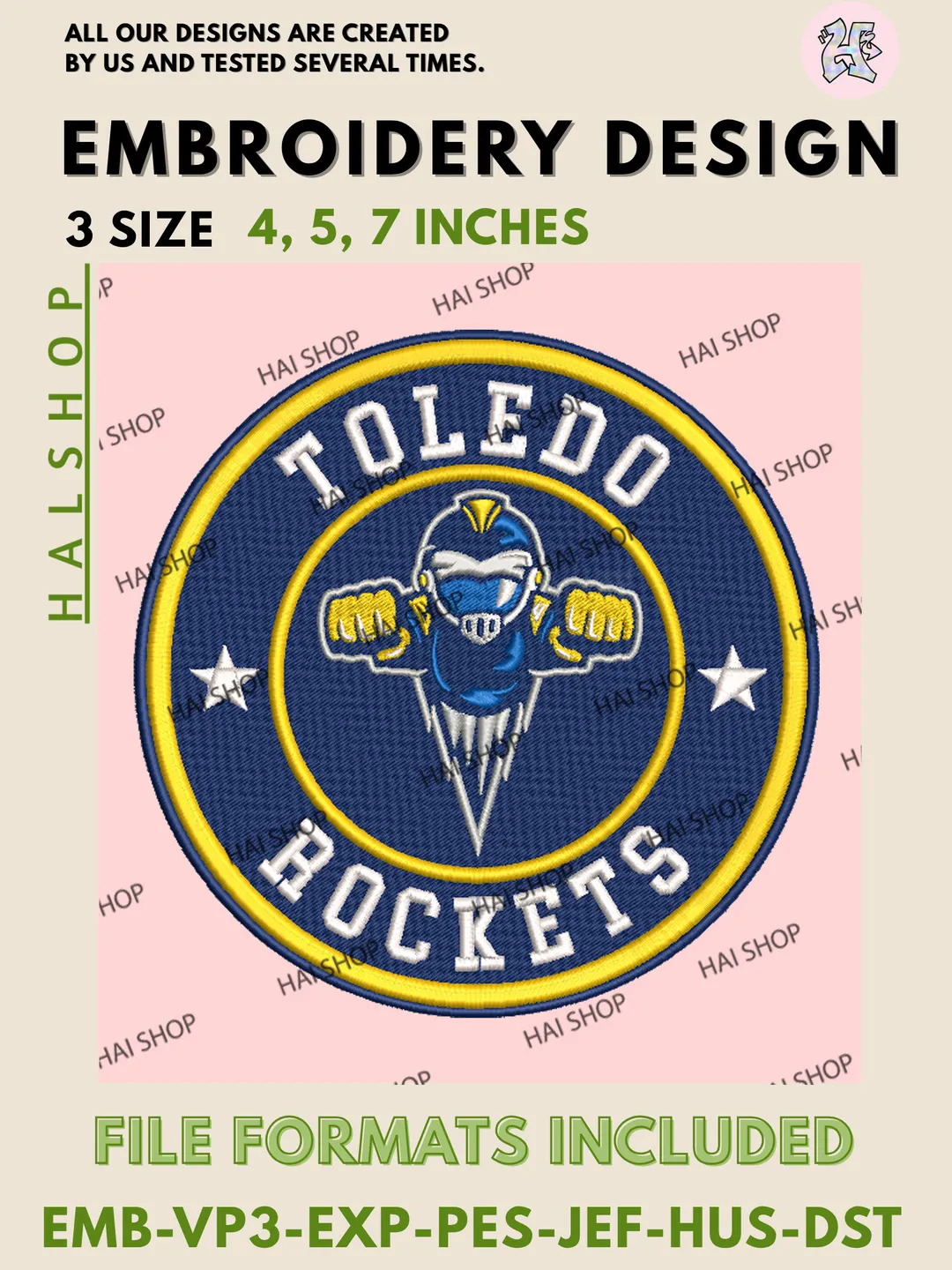 Ut Rockets Crest Toledo Rockets Logo Embroidery Design File,NCAA Logo Embroidery Design ...