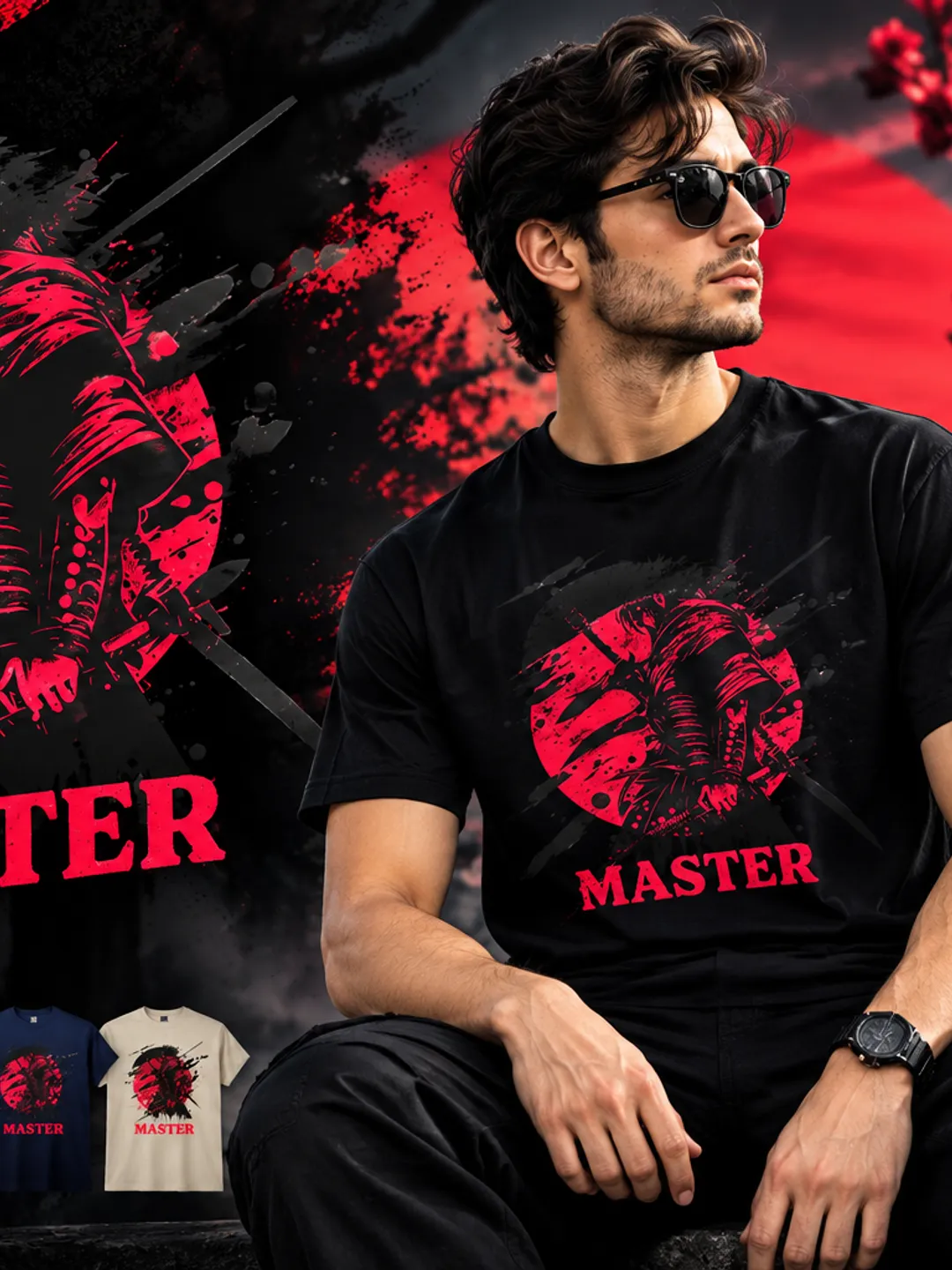 MASTER Samurai Warrior Graphic T-Shirt – Unisex Streetwear Tee
