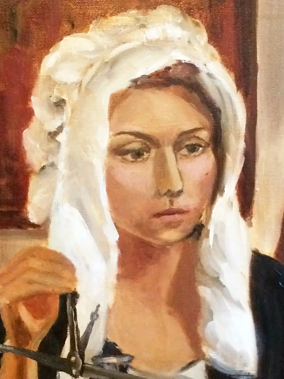 Original Female Portrait Oil Painting on Canvas, Woman Painting ...