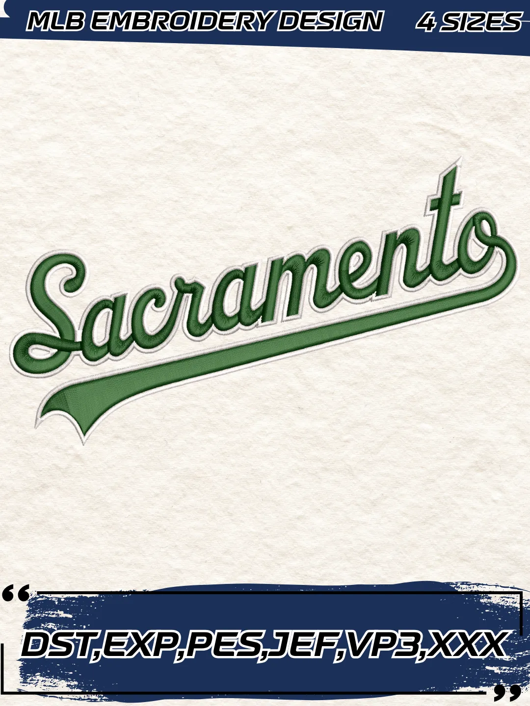 Athletics Jersey Logo Embroidery Design,MLB Logo Embroidery Design,Machine Embroidery Design File,4 Sizes, Digital Download