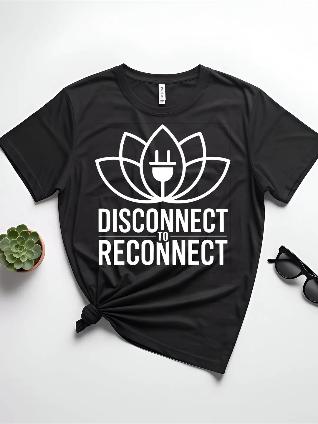 Disconnect to Reconnect SVG PNG | Mindfulness Lotus Design | Digital ...