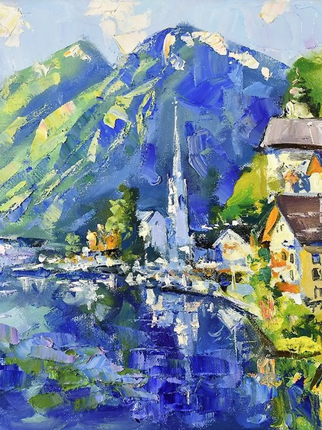 日本未入荷-2サイズ ウォールアート-Hallstatt Mountain Village Austria: Hallstatt | Anderson Design Group