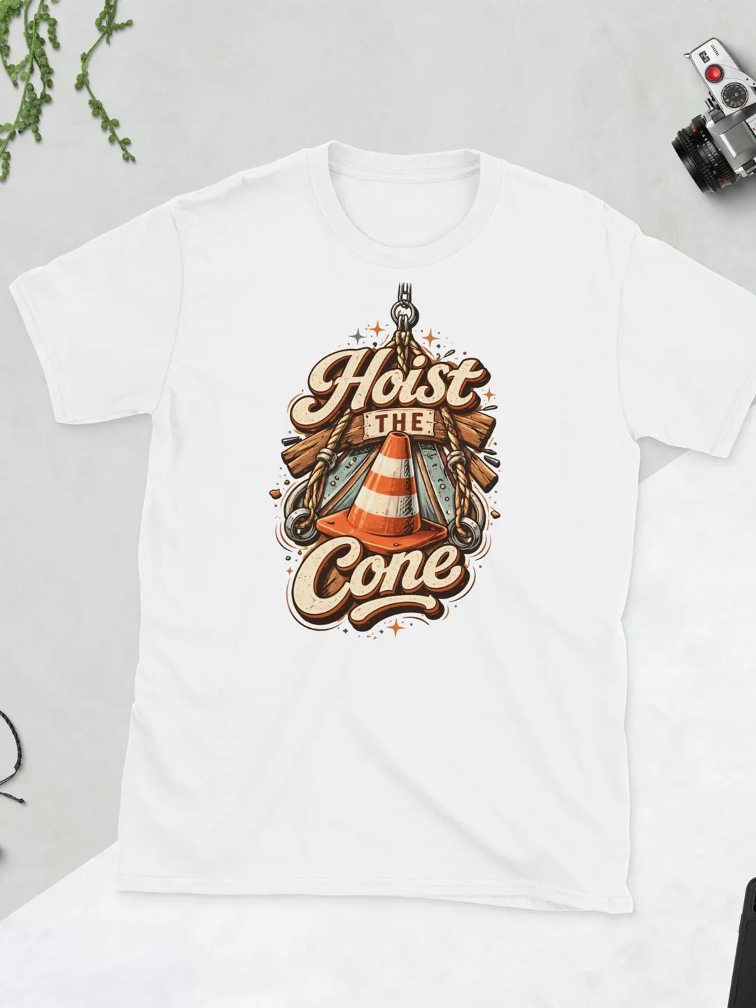 Hoist The Cone Baseball Shirt - Retro Celebration Tee for Baseball Fans - Funny Gameday Apparel - Vintage Style Sport Graphic T-Shirt