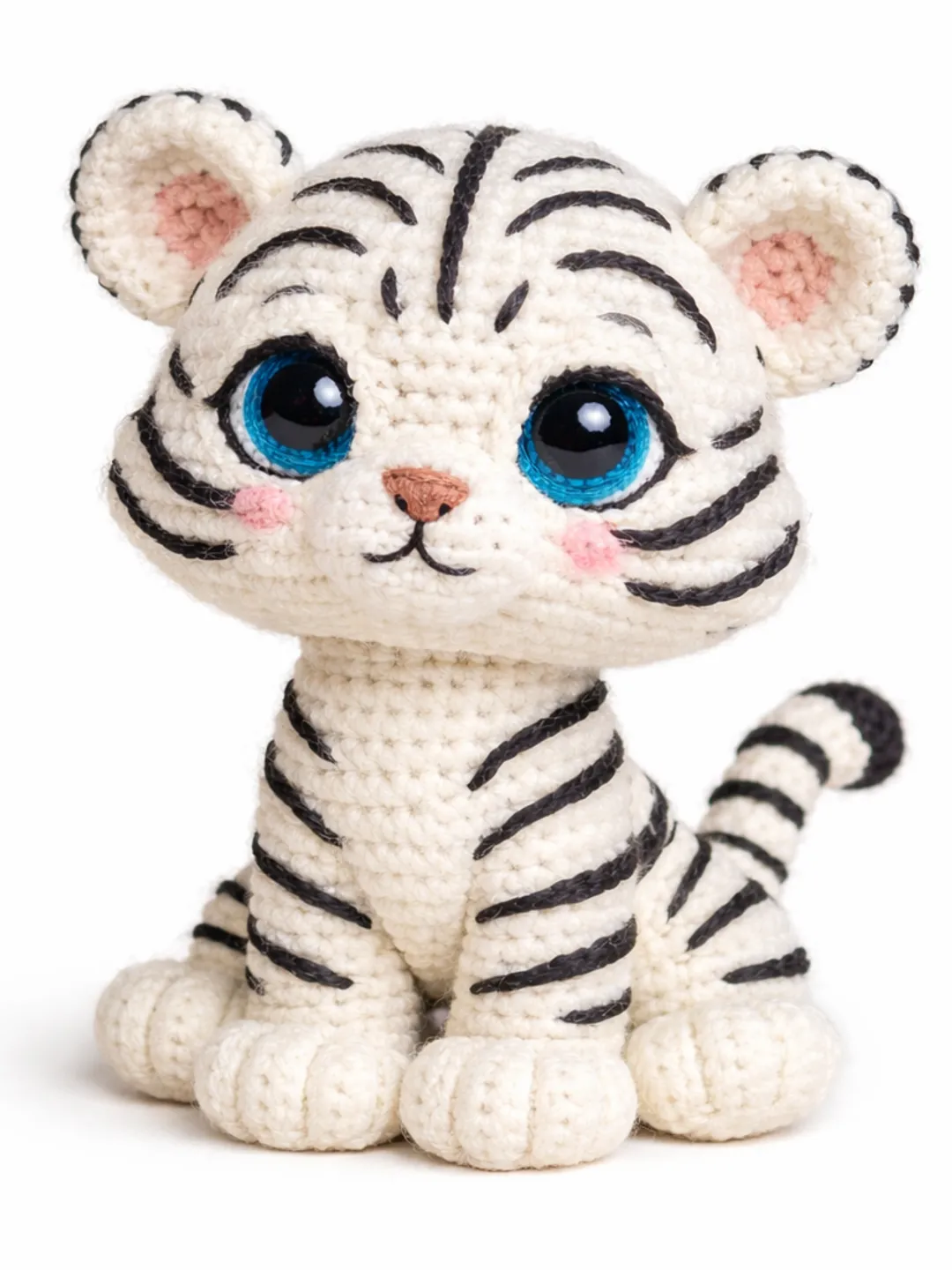 White Tiger Crochet Pattern PDF | Cute Amigurumi Tiger Tutorial