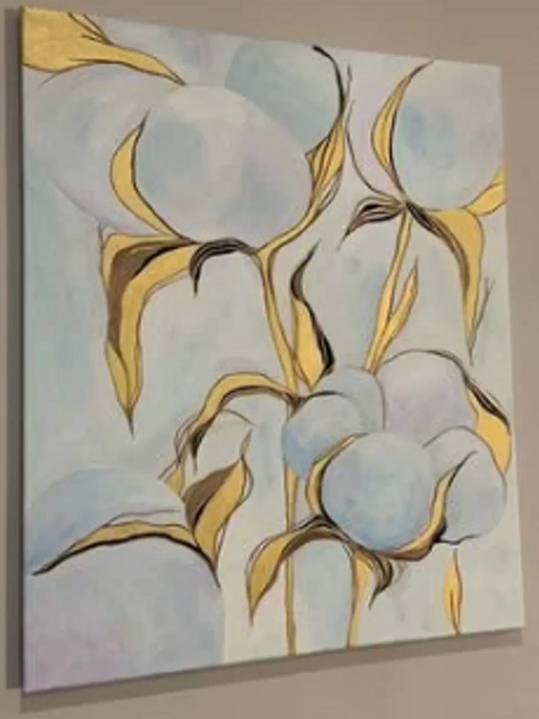 Painting on canvas "Cotton", acrylic, size 60 x 50 cm