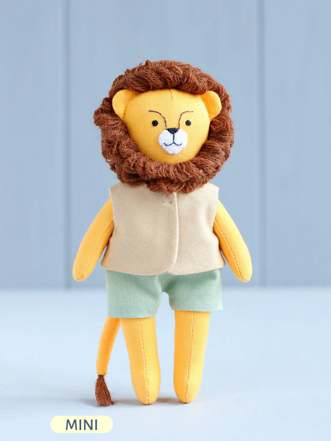 PDF Mini Lion Stuffed Animal Sewing Pattern