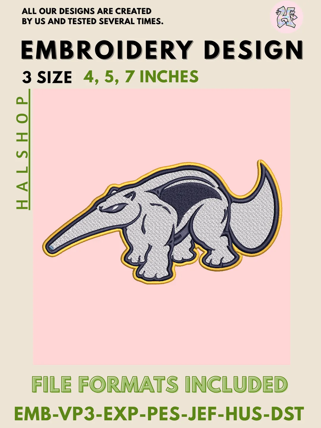 UC Irvine Anteaters NCAA Team Funny Mascot Logo Embroidery Design Files – College Sports Machine Embroidery, 3 Sizes, Digital Instant Download