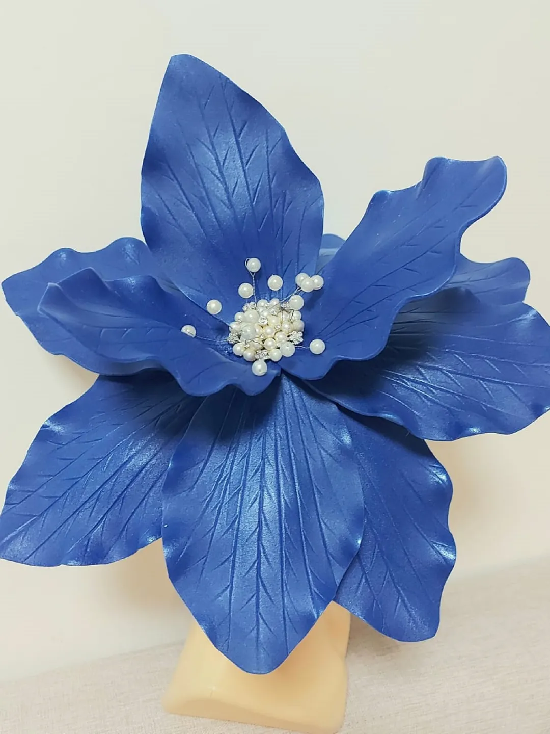 Lily Fascinator Kentucky Derby Hat, blue Flower headband, Tea Party Hat, Festival hat, Flower Hair Clips Fashion 2024