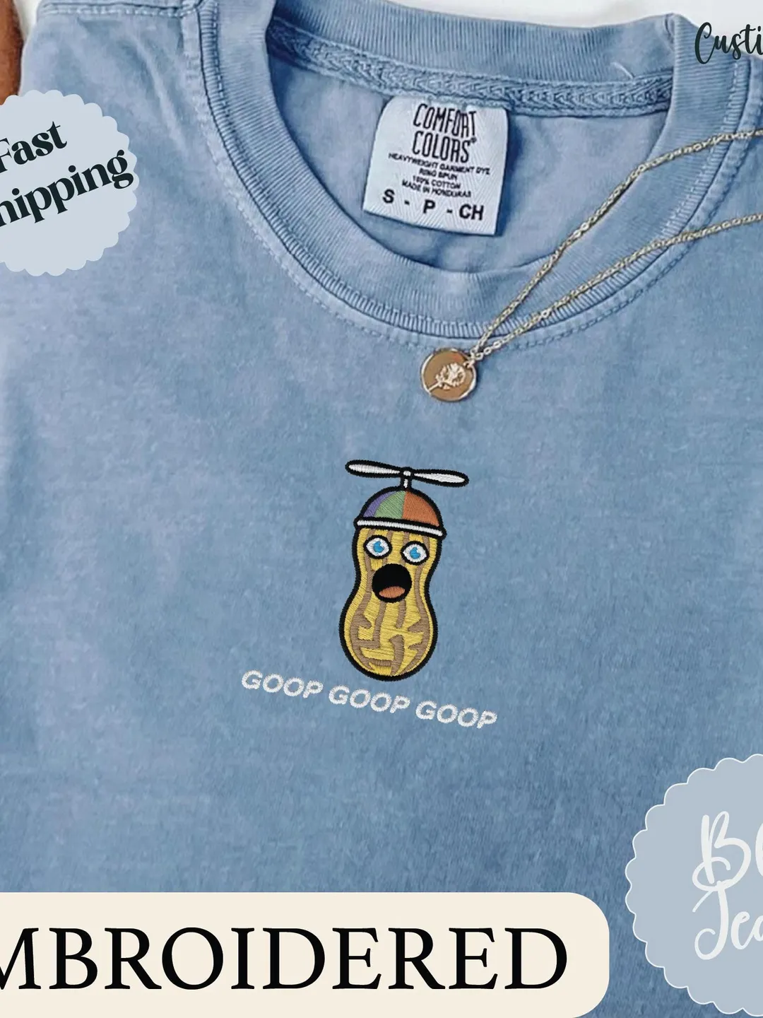 Comfort Colors® The Burnt Peanut GOOP Shirt, Funny Embroidery Shirt. Bungulator Tee, Funny Meme Shirt. The Burnt Peanut GOOP Sweatshirt.