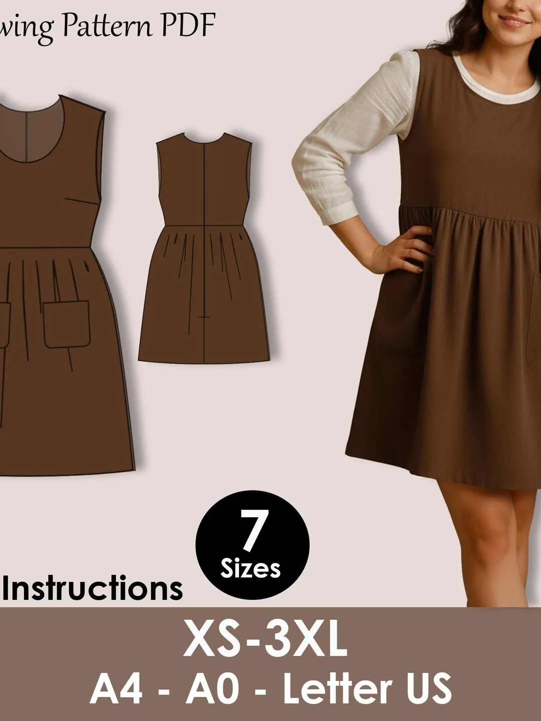 linen apron dress pattern How to make an apron dress in no time & best pattern