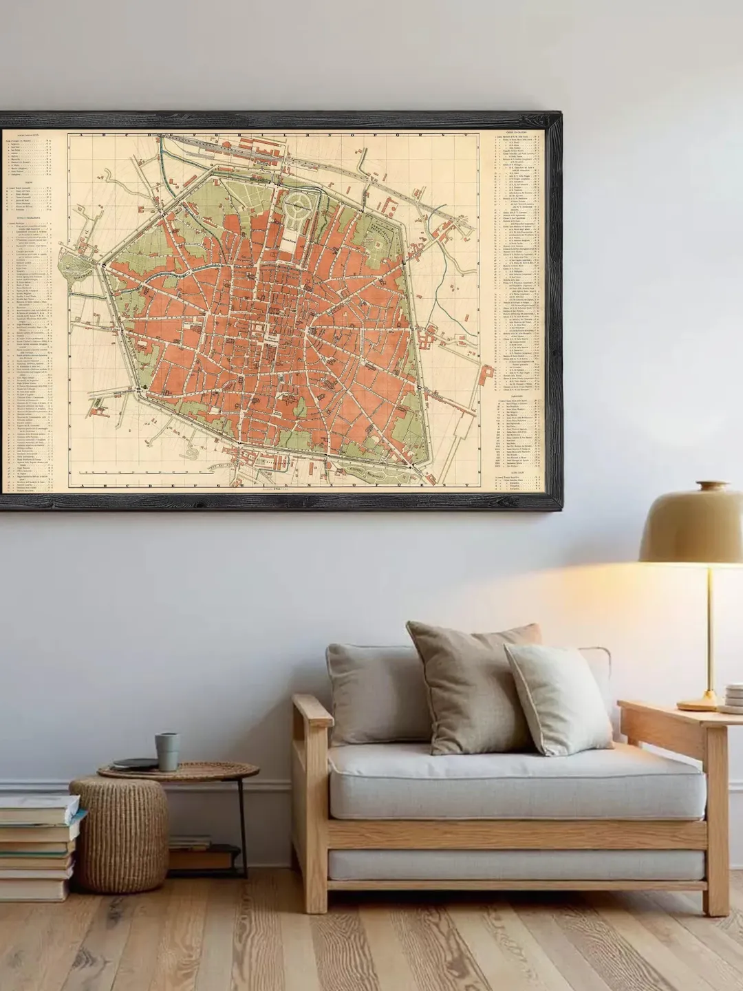 Vintage Bologna Italy Map Print | 1890 Antique Wall Art