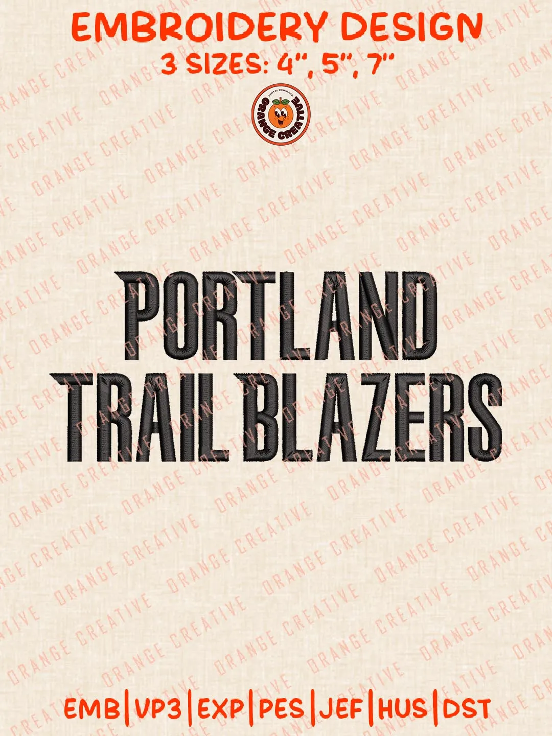Portland Trail Blazers Logos Embroidery Designs,NBA Logo Embroidery ...