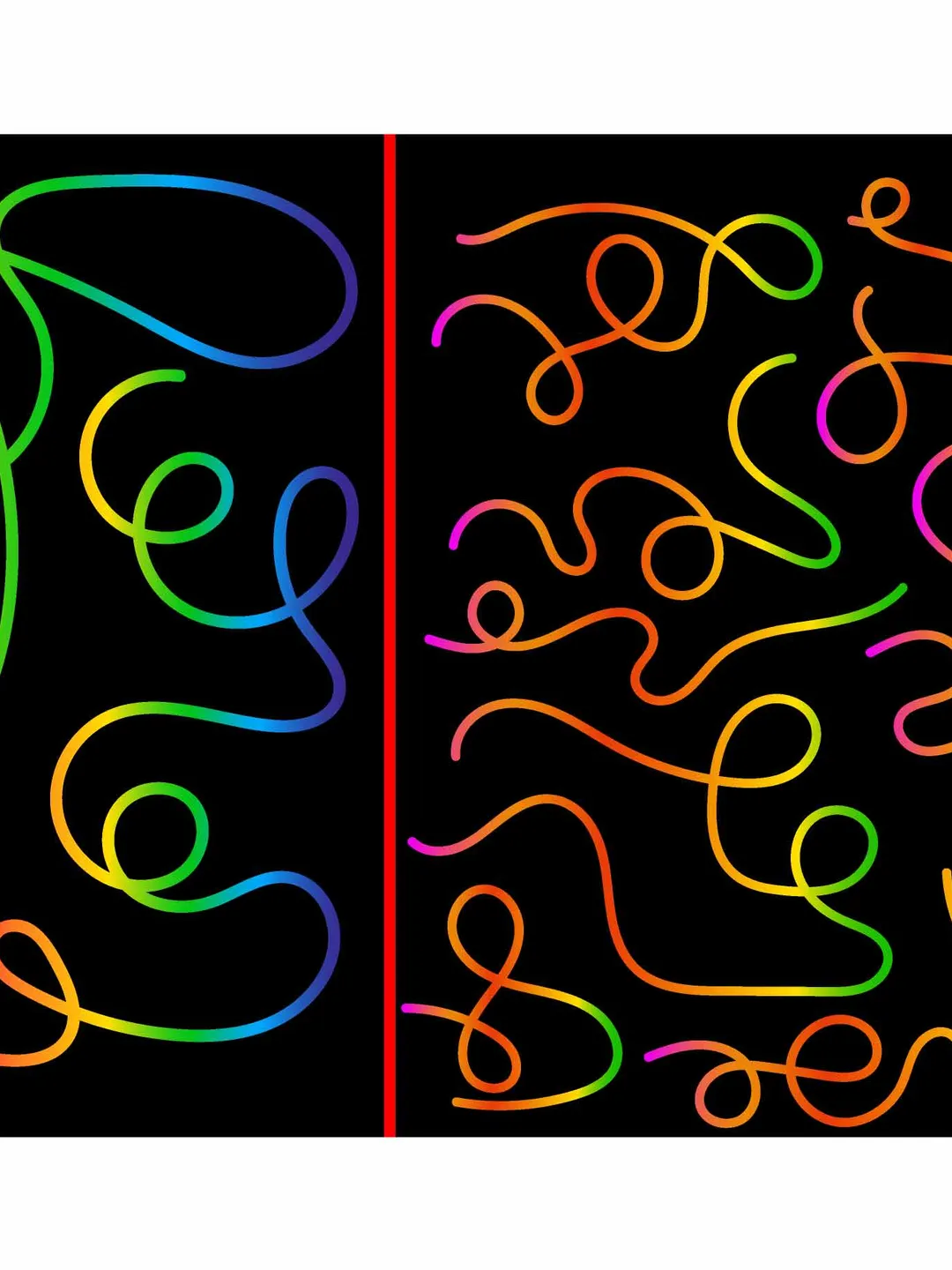 Rhythm of Colors Text/Vibrant Neon Scribble Abstract Vector Set/Neon ...