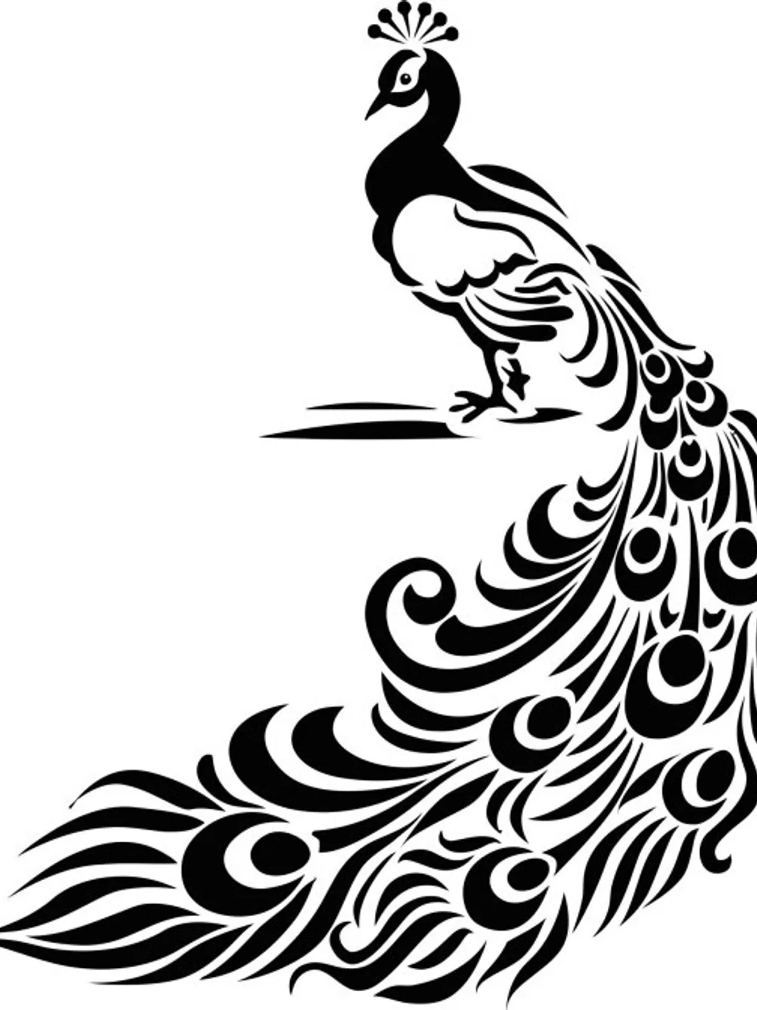 Digital Template Cnc Router Files Cnc Peacock Files for Wood Laser Cut Pattern