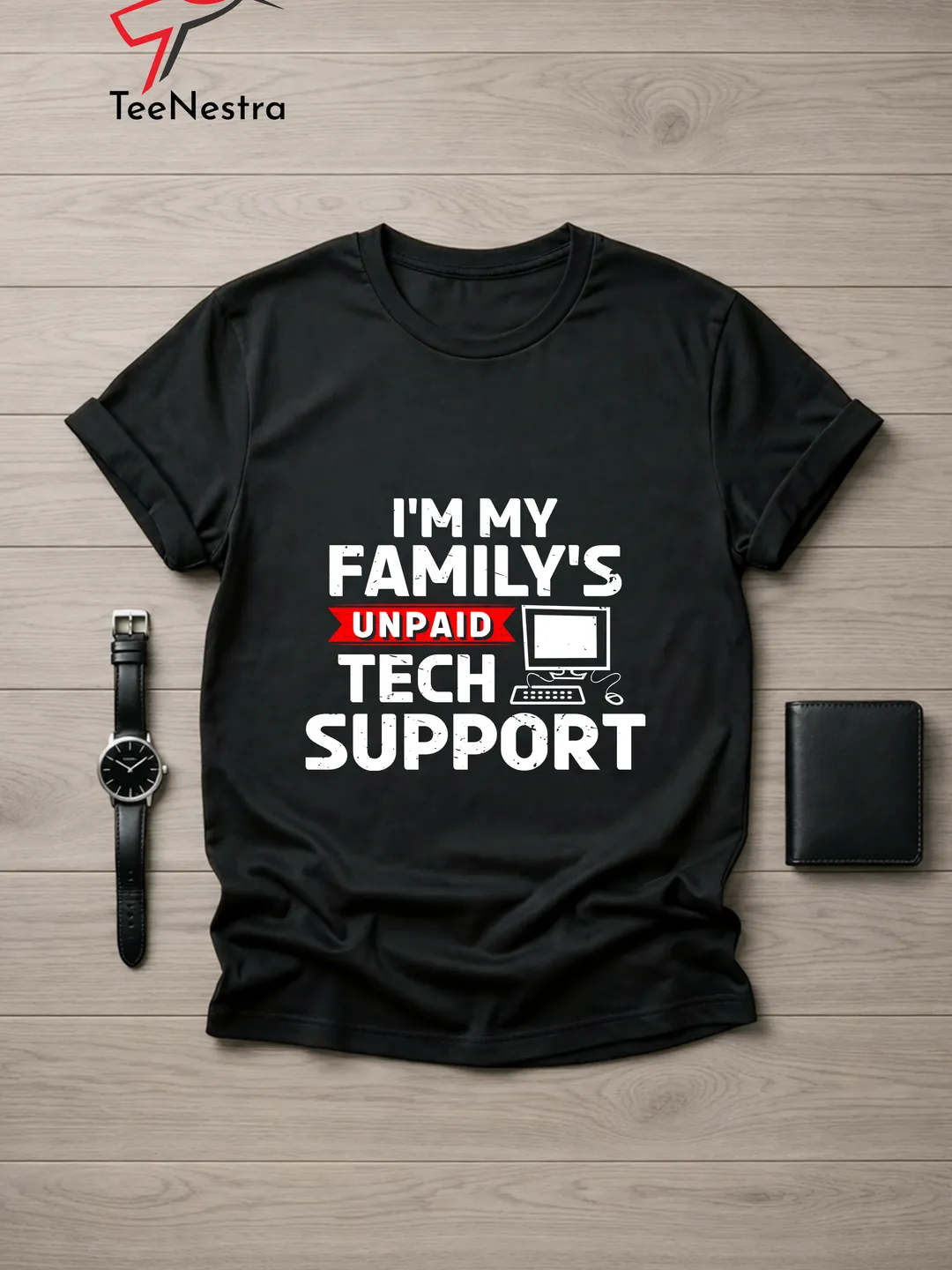 Unpaid Tech Support Shirt - Funny IT Engineer and Computer Nerd Tee - Programmer Gift - Premium Bella+Canvas 3001 (FREE SHIPPING)